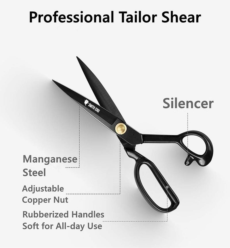 SMITH CHU Fabric Tailor Shears Professional 12" Heavy Duty Sewing Scissors for Leather Clothes Industrial Strength High Carbon Steel Tailor Scissors Sharp for Home, Office, Dressmaker, Costume Designer - Image 4